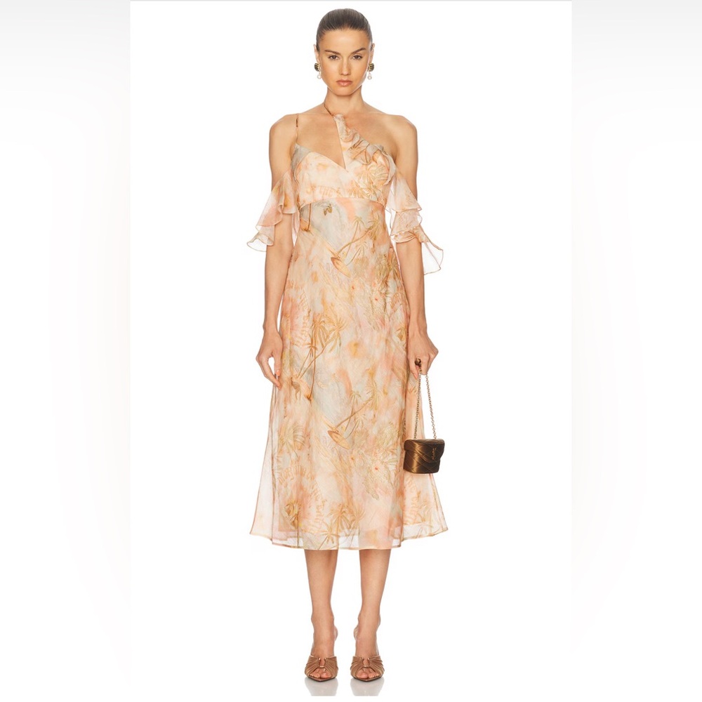 Elegant Floral Off-Shoulder Dress US8/AU2